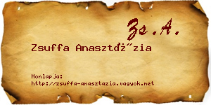 Zsuffa Anasztázia névjegykártya